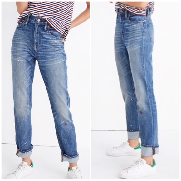 high rise slim boyfriend jeans